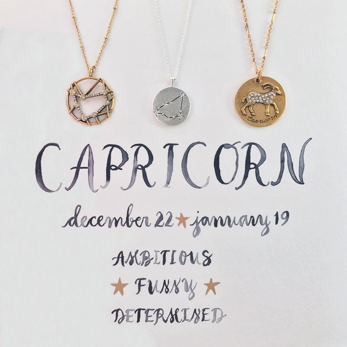 Sequin Capricorn Jewelry