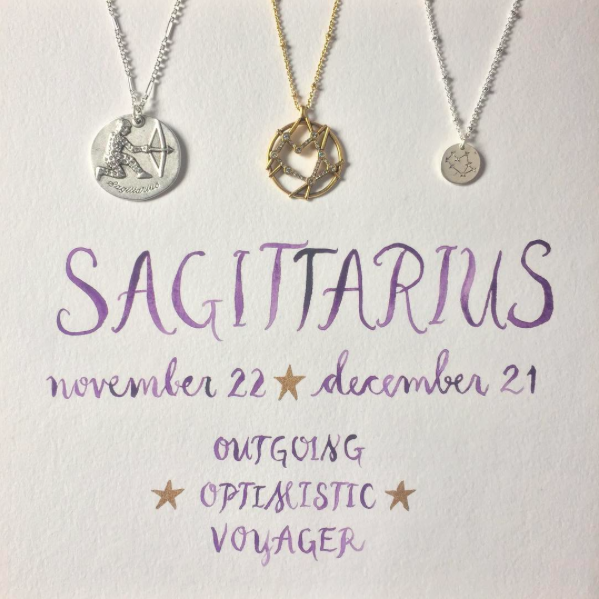 Sequin Sagittarius Jewelry